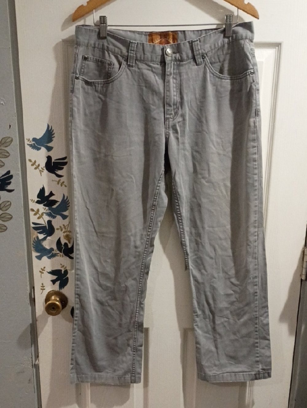 Red Camel Men’s Straight Jeans in Light Gray